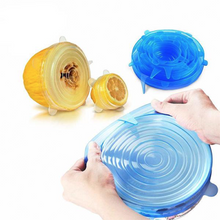 Load image into Gallery viewer, Zero-Waste Reusable Food and Container Lids - 6pcs