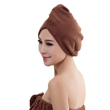 Load image into Gallery viewer, Hair-drying Towel Double Side Coral Fleece Dry Hair Hat