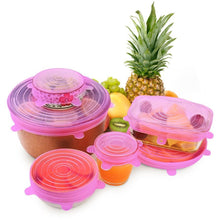 Load image into Gallery viewer, Zero-Waste Reusable Food and Container Lids - 6pcs