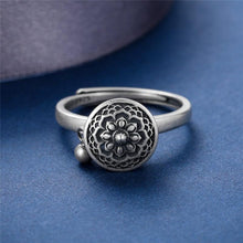 Load image into Gallery viewer, Spinning Buddhist Mantra Ring With Tibetan Prayer Roll - 925 Sterling Silver
