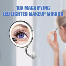 Load image into Gallery viewer, 10x Magnifying LED Lighted Makeup Mirror