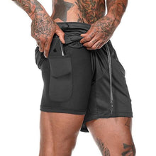 Load image into Gallery viewer, Men's 2 in 1 Fitness Running Shorts
