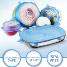 Load image into Gallery viewer, Zero-Waste Reusable Food and Container Lids - 6pcs
