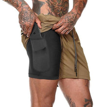 Load image into Gallery viewer, Men&#39;s 2 in 1 Fitness Running Shorts
