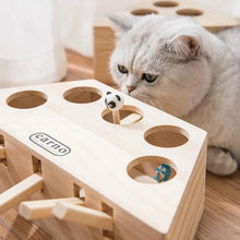 Load image into Gallery viewer, Wooden Cat Whack-a-mole Toy
