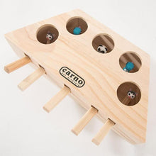 Load image into Gallery viewer, Wooden Cat Whack-a-mole Toy

