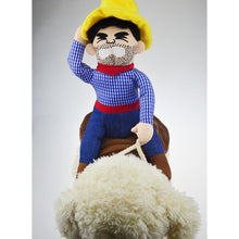 Load image into Gallery viewer, Ride Cowboy Dog Pet Costume Doll Novelty Pet Costume
