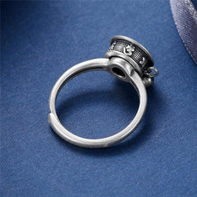 Load image into Gallery viewer, Spinning Buddhist Mantra Ring With Tibetan Prayer Roll - 925 Sterling Silver
