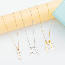 Load image into Gallery viewer, Necklace with Engraved Children Charms
