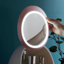 Load image into Gallery viewer, LED HD Mirror Makeup Storage Box Cosmetic Organizer Case
